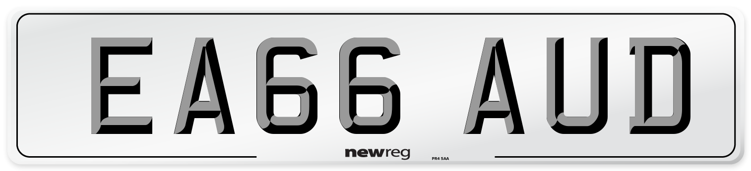 EA66 AUD Number Plate from New Reg